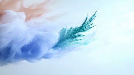 Obraz premium Abstract feather in smoke