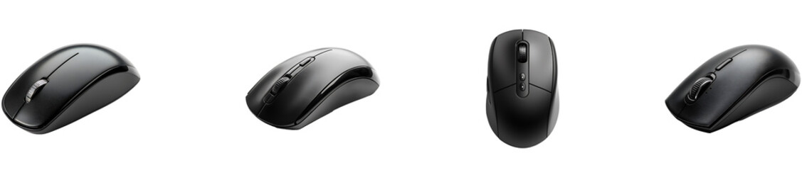 Computer mouse on transparent background collection set