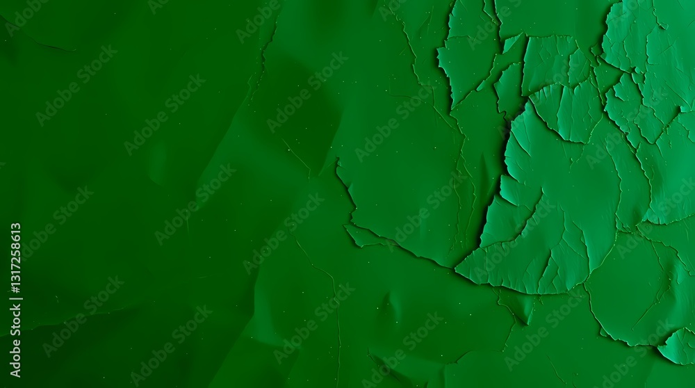 Poster emerald depths: captivating texture emerges on an emerald green canvas, revealing depths and intrica