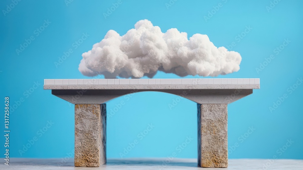 Poster cloud infrastructure security cost-effectiveness. a digital cloud with a golden padlock symbolizes o