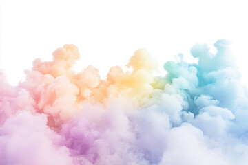 Fototapeta premium Vibrant pastel-colored clouds forming a dreamy abstract background.