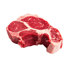 raw meat or beef shank isolated on white