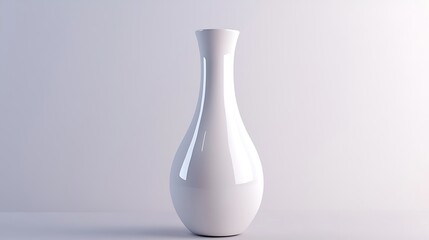 Elegant Minimalist White Vase on Soft Background for Home Decor and Interior Design Inspiration
