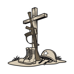 Memorial Day Concept Vector Illustration