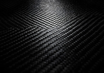 Intricate Black Weave: A Textured Surface of Interlocking Strands