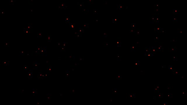 dusty glowing hot fire particle black background video, blazing firestorm electric fire lights overlay background abstract, energetic glowing fire sparks transparent light background, bonfire flares, 