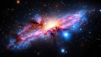 Naklejka premium Colorful nebula in deep space