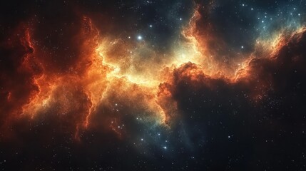 Naklejka premium Colorful nebulae in deep space