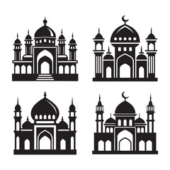 Detailed Vector Graphic of the Taj Mahal for Posters and Presentations