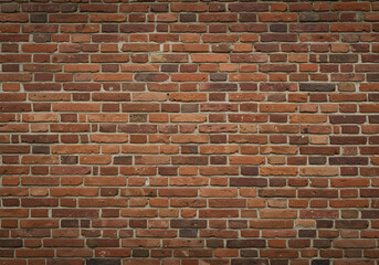 A Rustic Wall of Aged Red Bricks