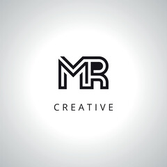Abstract MR RM Monogram Logo Template With Vector Eps.
