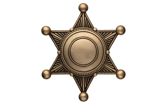 detailed sheriff star badge