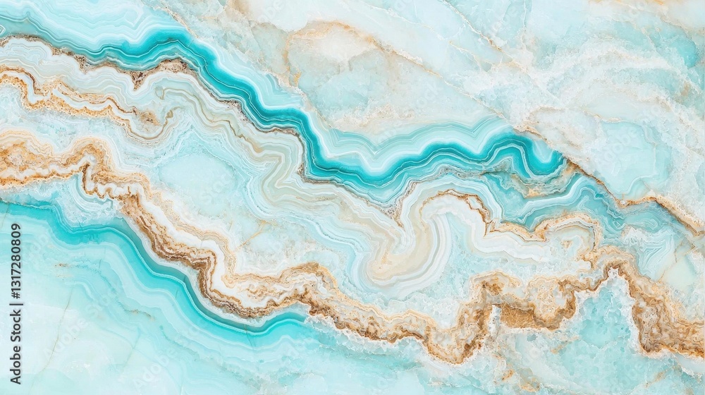 Poster abstract turquoise pattern with soft shades and smooth textures