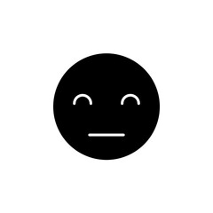 Neutral Face Emoji glyph icon