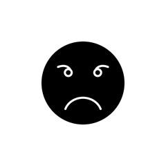 Pouting Face Emoji glyph icon