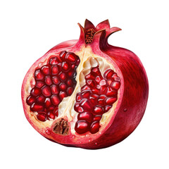 A half pomegranate