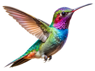 hummingbird in flight isolated on transparent background