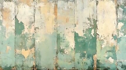 Obraz premium Weathered green wood plank wall texture