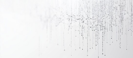 Obraz premium Abstract grayscale background with flowing lines and dots.