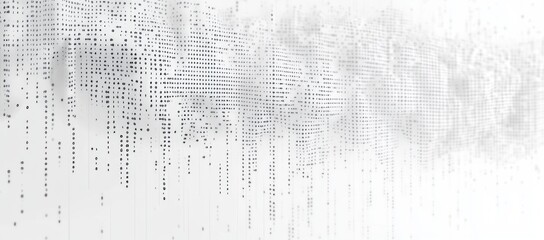 Abstract grayscale digital data stream background.