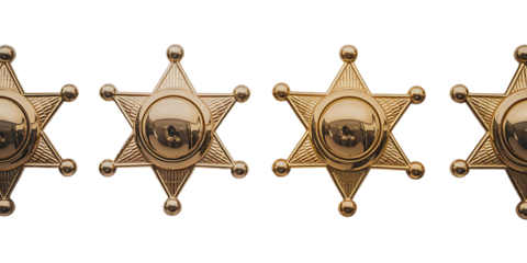 Two Golden Sheriff Stars