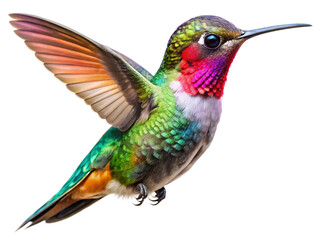 Fototapeta premium hummingbird in flight isolated on transparent background