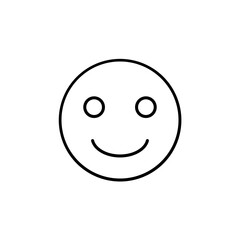 Slightly Smiling Face Emoji line icon
