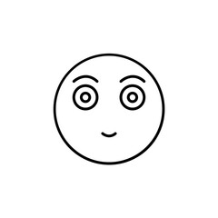 Flushed Face Emoji line icon