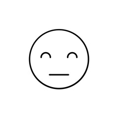 Neutral Face Emoji line icon