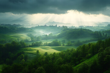 Obraz premium Nature is a picturesque art created by the Universe itself, with landscapes that take your breath away and remind us of the endless beauty of the world.