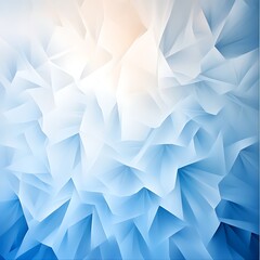 Fototapeta premium Abstract Geometric Background with Soft Blue Tones and Triangle Shapes Creating a Dreamy Effect