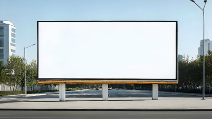 Obraz premium Blank White Billboard In A City Street