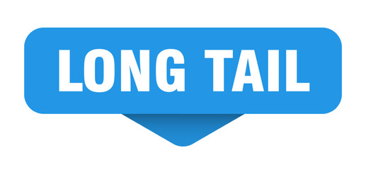 long tail sticker. long tail sign on transparent background