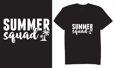 Print summer squad tshirt design