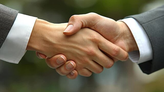 A Firm Handshake: Symbol of Agreement and Trust