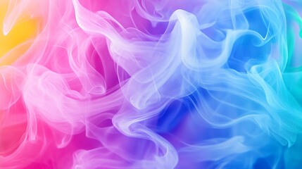 Fototapeta premium Colorful abstract smoke, vibrant swirling tones of pink and blue, perfect for backgrounds or artistic designs, energetic flow.