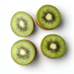 Fototapeta premium Juicy Green Kiwi Fruit Slice - Organic, Ripe & Nutrient-Packed with Vitamin C for a Healthy Diet