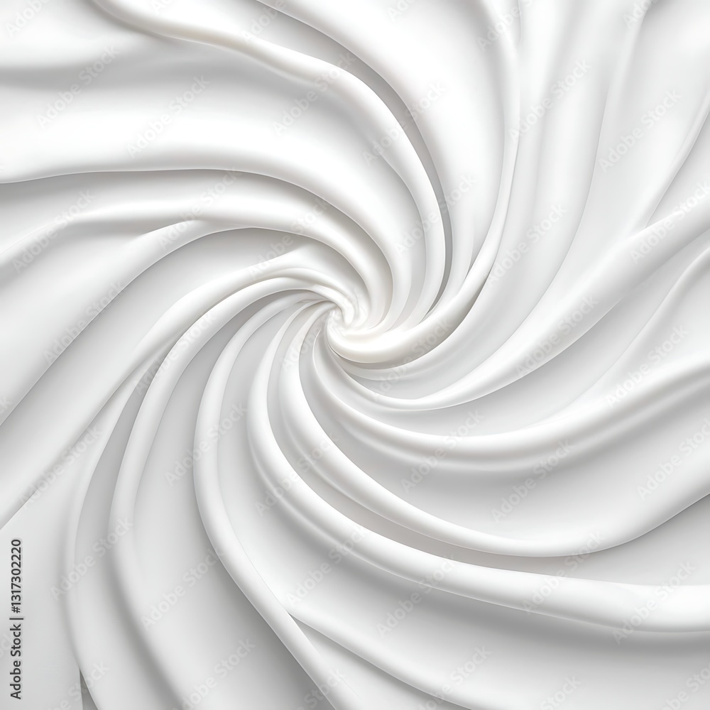 Aufkleber swirling white fabric background creating soft texture in elegant design for modern aesthetic