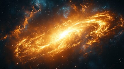 Fototapeta premium Cosmic fiery nebula