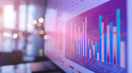 Minimalistic Business Growth Slide with Smooth Gradient for Financial Insights