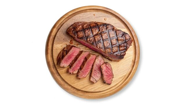 Juicy grilled picanha steak - medium rare, mouthwatering crust. Grilled to medium rare, the picanha is a juicy and flavorful steak with a delicious crispy crust with a rich brown color.