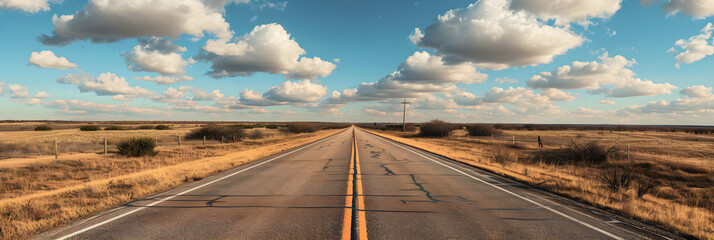 Lone Star State Exploration - A Clear Day on a Texas Highway