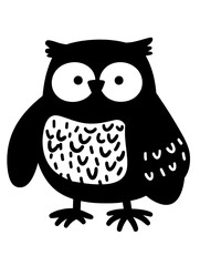 Obraz premium Charming cartoon owl perched in a whimsical woodland setting, inviting curiosity and imagination among nature lovers