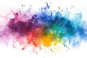 Obraz premium Vibrant watercolor splash with gradient tones. AI generated