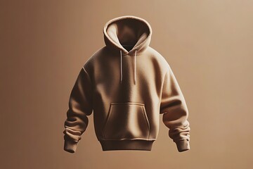 Elegant Beige Hoodie - Fashionable Autumn/Winter Style