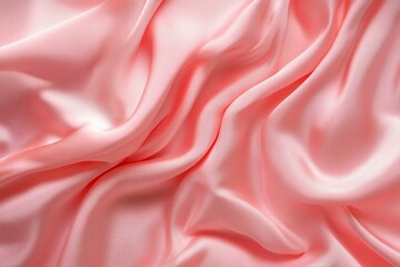 Obraz premium Soft pink satin fabric with gentle waves. AI generated
