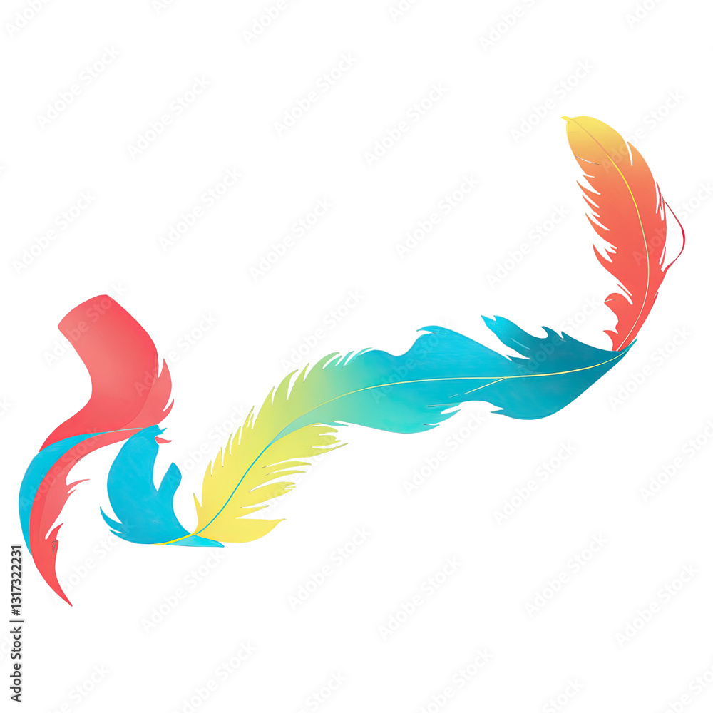 Poster colorful abstract design featuring flowing lines and gradient hues creating an ethereal atmosphere
