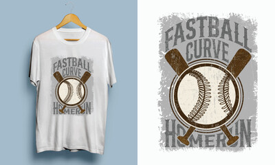 Retro Vintage Baseball T-Shirt Design – Classic American Sportswear