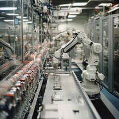 A high-rise green building with wind turbines integrated into its smart construction.