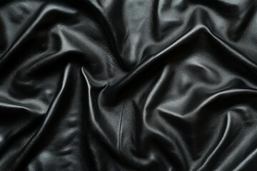 Fototapeta premium Close-up of dark leather texture surface. Artificial Intelligence